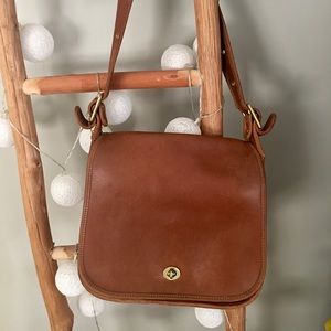 Coach vintage leather satchel purse bohemian